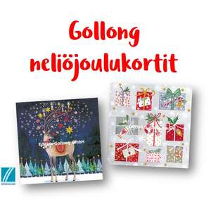 Edition Gollong neliö joulukortit